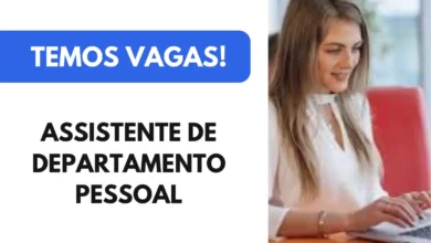 Vaga: Assistente de Departamento Pessoal