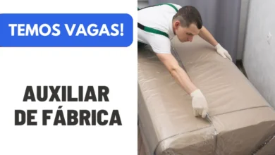 Vaga para Auxiliar de fábrica