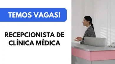 Vaga: Recepcionista clínica médica