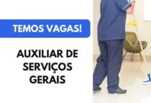 Vaga para Auxiliar de serviços gerais