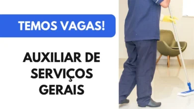 Vaga para Auxiliar de serviços gerais