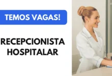 Vaga Recepcionista hospitalar