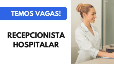 Vaga Recepcionista hospitalar