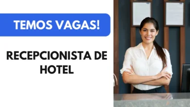 Vaga Recepcionista de hotel