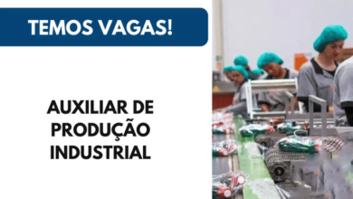 Vaga Auxiliar de produção industrial