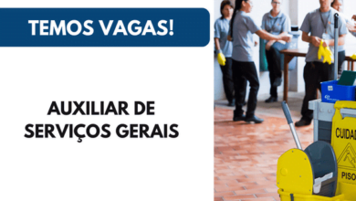 Oportunidade para Auxiliar de Serviços Gerais