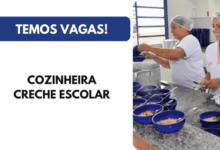 Vaga Cozinheira Creche Escolar