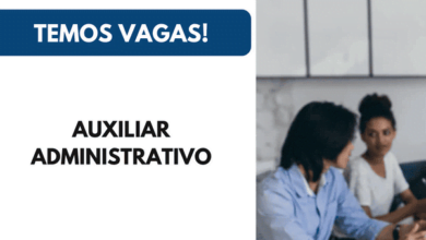 Vaga para Auxiliar Administrativo