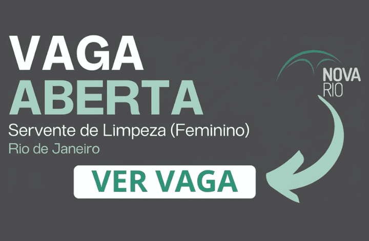 Vaga para servente de limpeza na Nova Rio