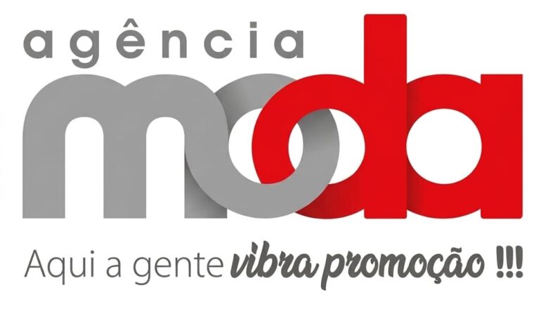 Demonstradora / Promotora de Perfumaria - Agência Moda - Rio de Janeiro 1 Logotipo da Agência Moda com a palavra Moda em cinza e vermelho entrançados e o slogan Aqui a gente vibra promoção.