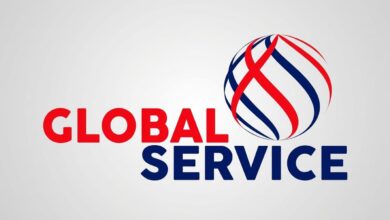 Global Service abre vagas de Jovem Aprendiz na Zona Norte do Rio de Janeiro 14 Logotipo da Global Service com a palavra Global em vermelho, Service em azul e um globo estilizado em linhas vermelhas e azuis, anunciando vaga de emprego aberta.