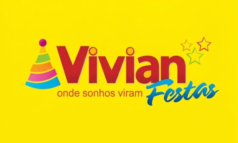 Assistente de Compras - Vivian Festas - Barra da Tijuca, RJ 1 Logotipo da Vivian Festas sobre fundo amarelo vibrante, com chapéu de festa colorido e a frase onde sonhos viram Festas, anunciando vaga de emprego aberta.