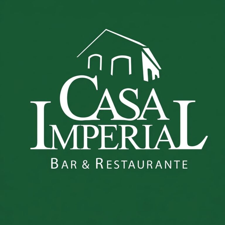 Logotipo da Casa Imperial Bar & Restaurante com ilustração de uma casa e letras brancas sobre fundo verde.