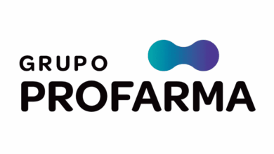 Analista de Recursos Humanos Júnior - Grupo Profarma - Campo Grande, RJ 15 Logotipo do Grupo Profarma com nome escrito em letras pretas e símbolo com gradiente de azul e roxo sobre fundo branco.